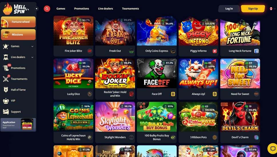 HellSpin live casino tables